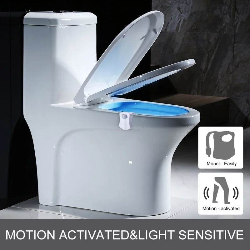 WC Led : ZK30 Smart PIR capteur de mouvement siège de toilette veilleuse 8/16 couleurs rétro-éclairage étanche pour cuvette de toilette lampe à LED WC lumière de toilette - myledly