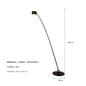 Lampadaire bras articulé métal - vue complète design architectural