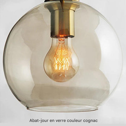 GLASLOFT Suspension verre industriel moderne - Lustre loft