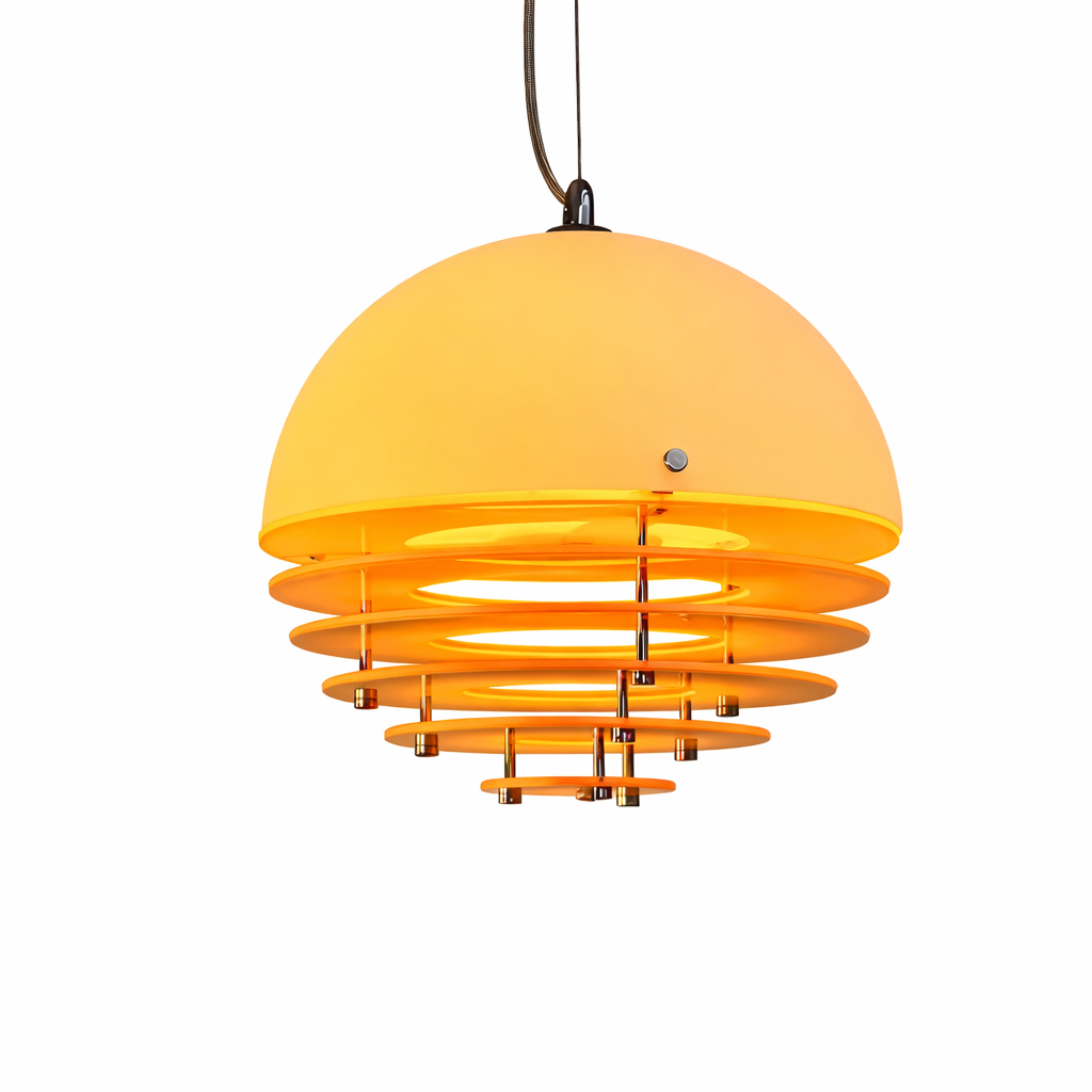 SONNE Suspension acrylique orange Bauhaus