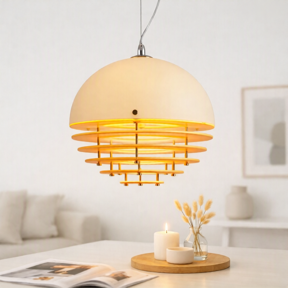 SONNE Suspension acrylique orange Bauhaus