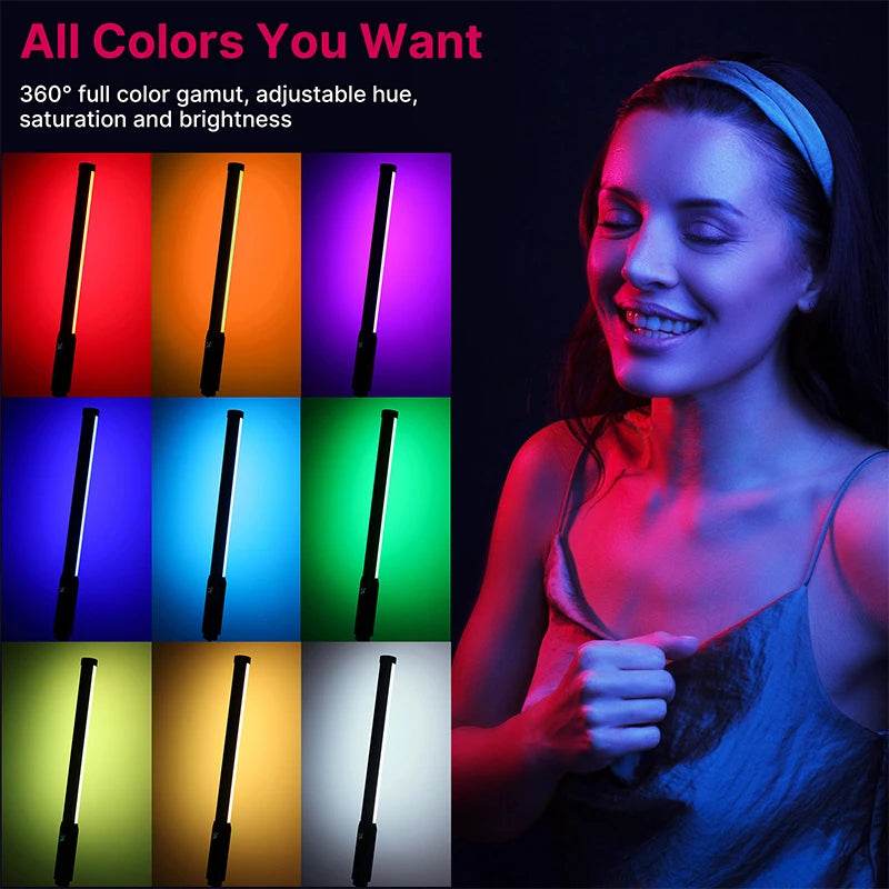 StickLamp : Ulanzi VL119 lampe de poche colorée RGB 19.68 pouces baguette de lumière LED portable CRI 95 + 2500 K-9000 K lampe de Studio de photographie - myledly
