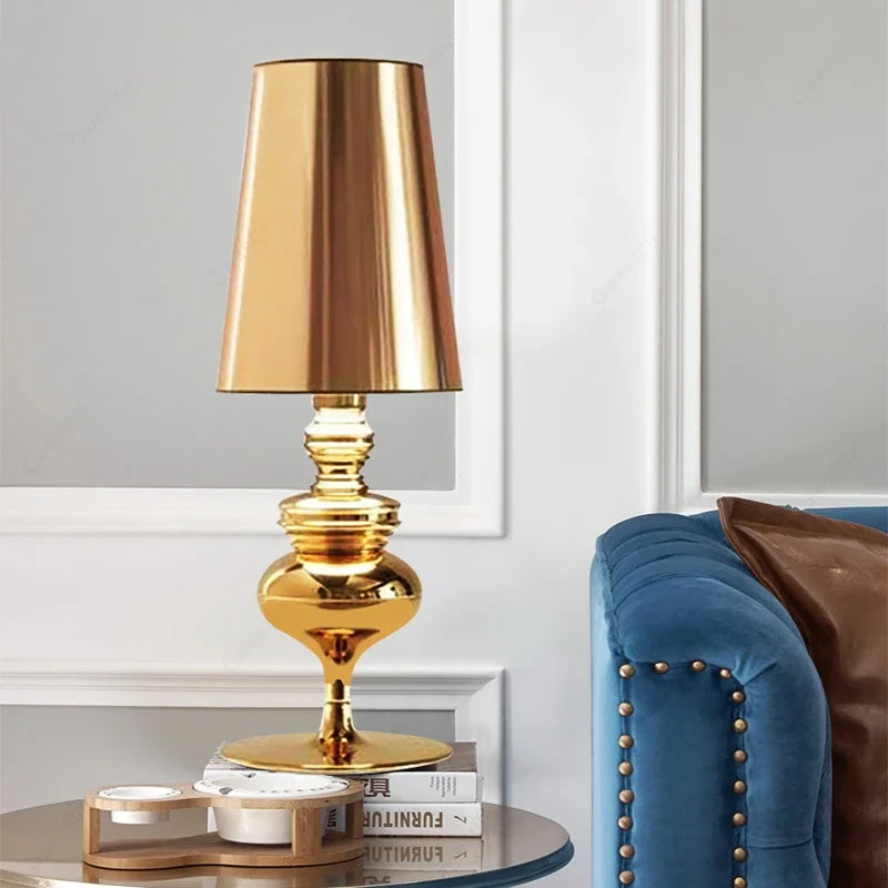 Lampe sur pied lecture tissu - détail finition peinte soignée