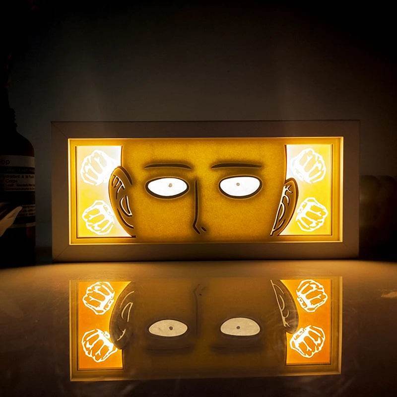 Anime Box : Boîte à lumière à couleur changeante avec télécommande, capteur de découpe de papier animé, lampe d'ombre Led 3D, sculpture, décoration, cadeau - myledly