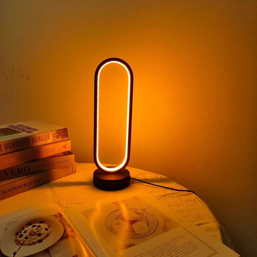 Ring Led : lampe chambre anneau lampe salon trois couleurs gradation lampe de chevet LED veilleuse - myledly