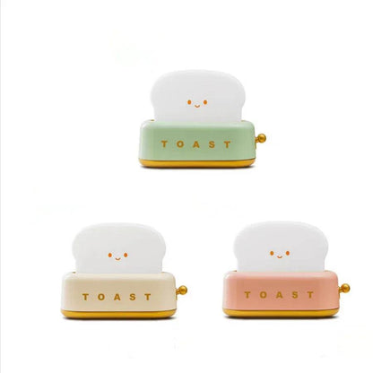 Toasty Led : lumière grille-pain veilleuse créative lampe à LED rechargeable chambre pour cadeau d'anniversaire - myledly