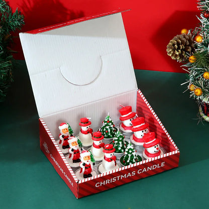 Pack Bougies de Noël - Set de 12 Bougies de Noël