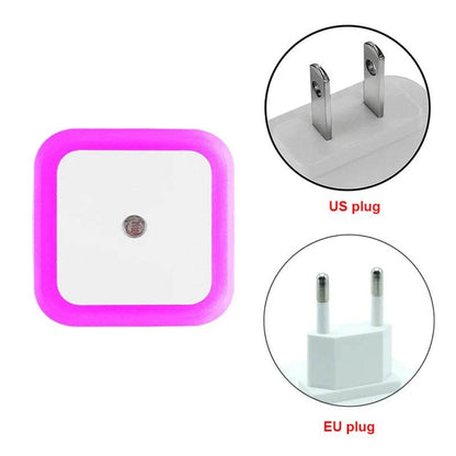 Square Led : Sans fil LED veilleuse capteur éclairage Mini prise ue veilleuses lampe pour chambre d'enfants chambre décoration éclairage - myledly