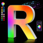 Fivemi Led : Veilleuses Led colorées avec 26 lettres de l'alphabet, application intelligente, bricolage, synchronisation de la musique, signe lumineux, salle de jeu, chambre à coucher, décor de Bar, cadeau - myledly