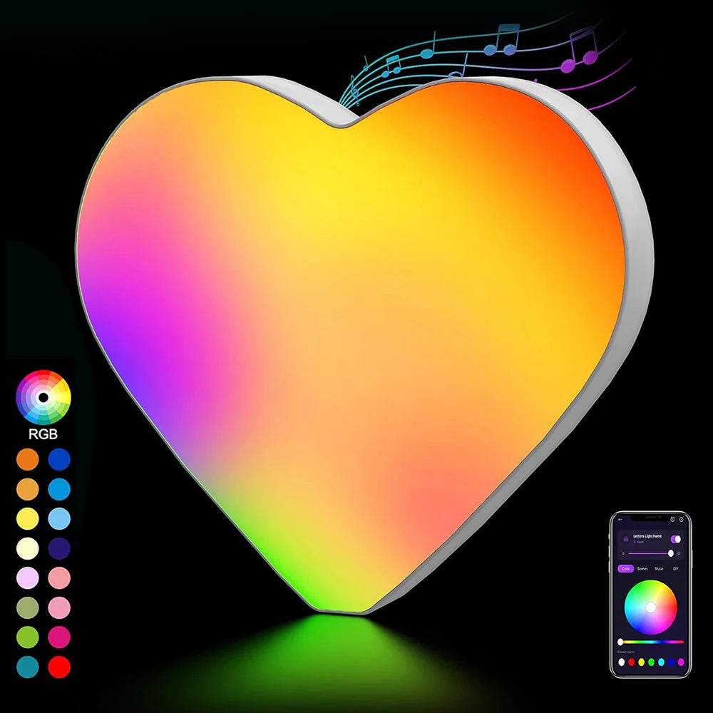 Fivemi Led : Veilleuses Led colorées avec 26 lettres de l'alphabet, application intelligente, bricolage, synchronisation de la musique, signe lumineux, salle de jeu, chambre à coucher, décor de Bar, cadeau - myledly