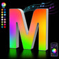 Fivemi Led : Veilleuses Led colorées avec 26 lettres de l'alphabet, application intelligente, bricolage, synchronisation de la musique, signe lumineux, salle de jeu, chambre à coucher, décor de Bar, cadeau - myledly