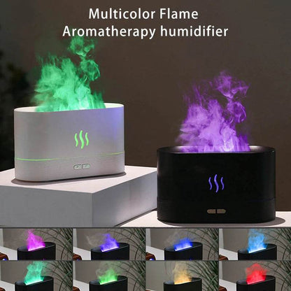 Humidificateur Portable à brume fraîche Led Usb, changement de couleur, humidificateur à flamme et arôme, diffuseur d'huile essentielle et d'arôme - myledly