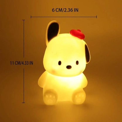 Softy Leds : Veilleuses en silicone chambre décor lumières bouton alimenté par batterie clair de lune dessin animé animaux lampes enfants cadeau lampe décorative - myledly