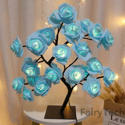 Rose Led : Rose Fleur Lampe de Table USB Arbre De Noël Fée Lumières Veilleuses Maison Fête De Mariage Chambre Décoration Cadeau de Fête des Mères - myledly