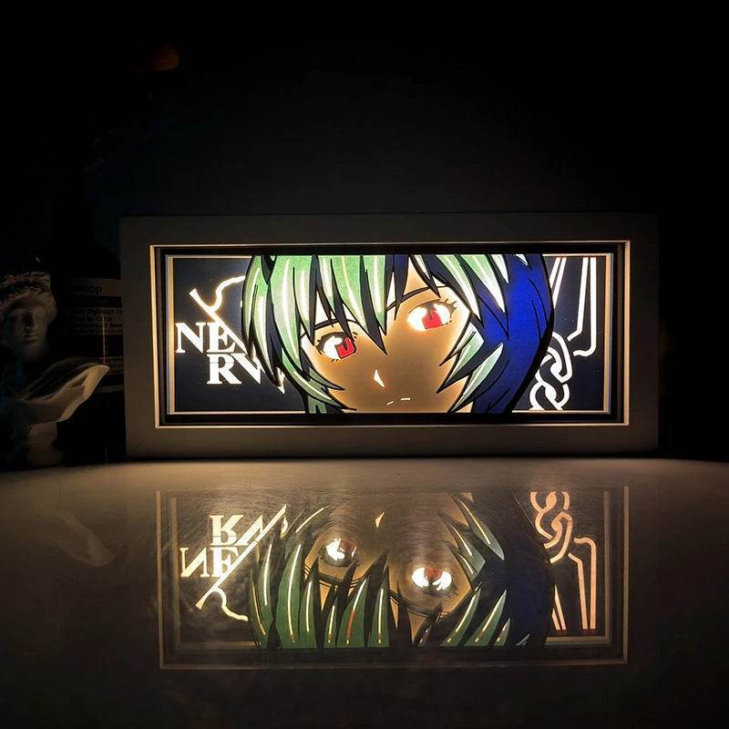 Anime Box : Boîte à lumière à couleur changeante avec télécommande, capteur de découpe de papier animé, lampe d'ombre Led 3D, sculpture, décoration, cadeau - myledly
