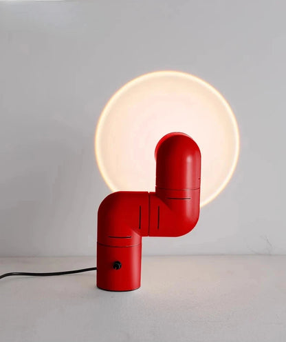 Lampe sur pied tubulaire design - détail diffusion lumière haut bas