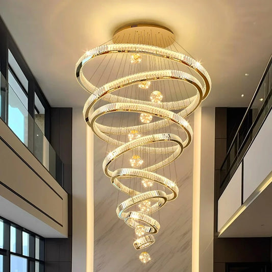 Lustre Kristalltreppe cristal - suspension escalier duplex moderne luxe