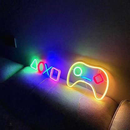 AOXO LED : Lampe néon Game Over 3D Led RGB, Illusion USB, veilleuse d'anniversaire, cadeau Cool pour ami, lit, salle de jeu, Table, décoration colorée - myledly