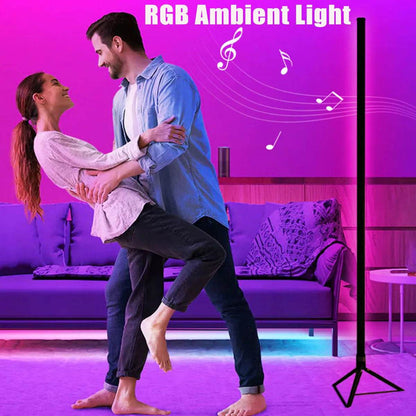 Stick Led : Lampe LED sur pied à intensité réglable de 120cm, luminaire d'angle intelligent RGB, luminaire décoratif d'intérieur, idéal pour une chambre à coucher, un salon de jeu ou un salon, éclairage d'ambiance - myledly