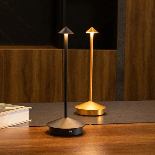 Lampe LED rechargeable tactile aluminium brossé