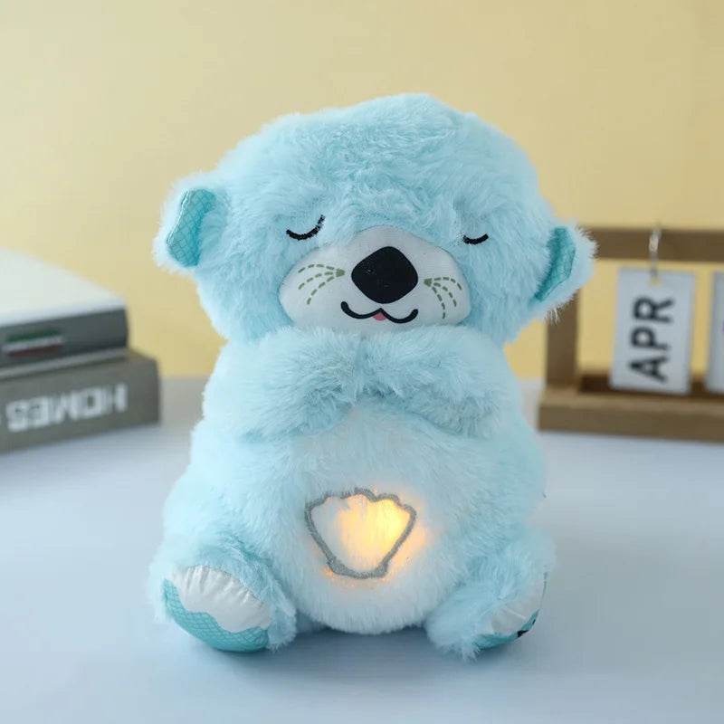 LumiOurs : Poupée en peluche pour bébé, ours respirant, nouveau-né, sommeil apaisant, compagnon de jeu, loutre, jouet pour enfants, musique, compagnon de sommeil, son et lumière, jouet cadeau - myledly