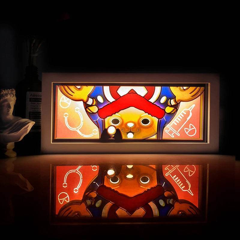 Anime Box : Boîte à lumière à couleur changeante avec télécommande, capteur de découpe de papier animé, lampe d'ombre Led 3D, sculpture, décoration, cadeau - myledly
