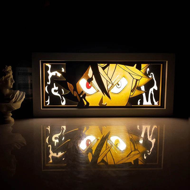 Anime Box : Boîte à lumière à couleur changeante avec télécommande, capteur de découpe de papier animé, lampe d'ombre Led 3D, sculpture, décoration, cadeau - myledly