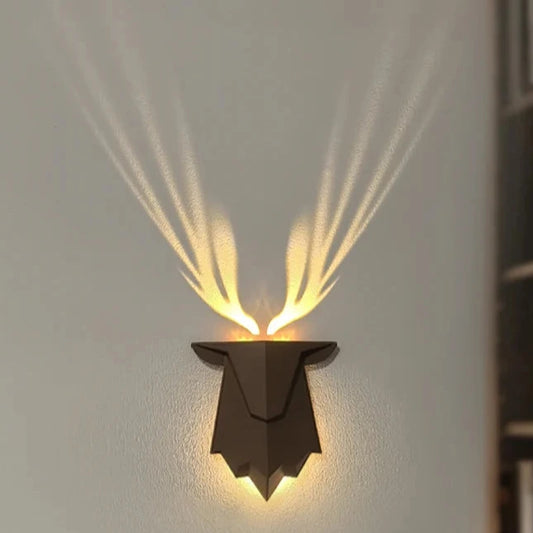 Veilleuse LED Deer Light projection ombre cerf mural - Lampe tactile 3 niveaux luminosité