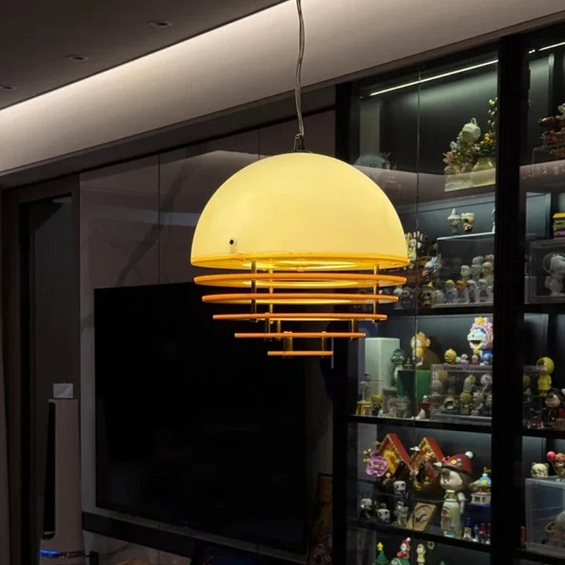 SONNE Suspension acrylique orange Bauhaus