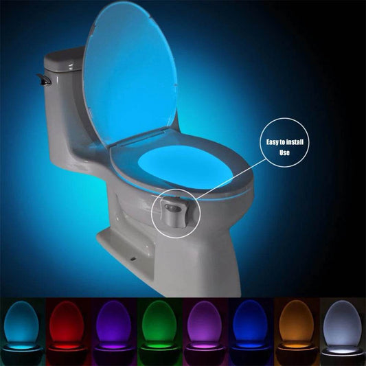 WC Led : ZK30 Smart PIR capteur de mouvement siège de toilette veilleuse 8/16 couleurs rétro-éclairage étanche pour cuvette de toilette lampe à LED WC lumière de toilette - myledly