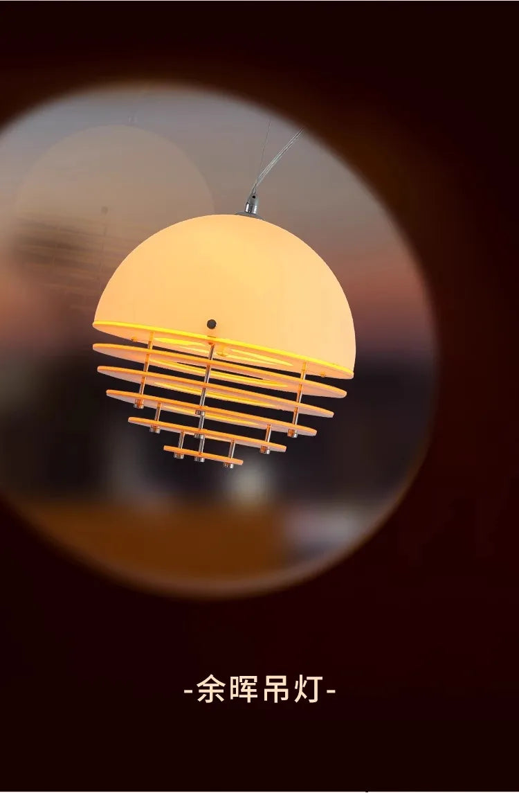 SONNE Suspension acrylique orange Bauhaus
