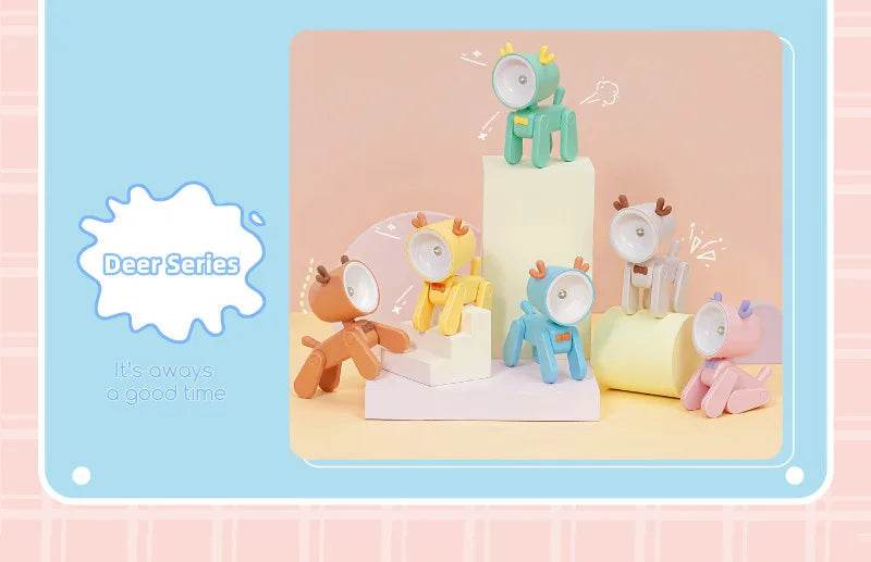 Petty Led : Mini veilleuse USB Rechargeable, lampe de Table, dessin animé, ornement de bureau, dortoir, chambre à coucher, lumière ambiante, cadeaux de vacances pour enfants, nouvelle collection - myledly
