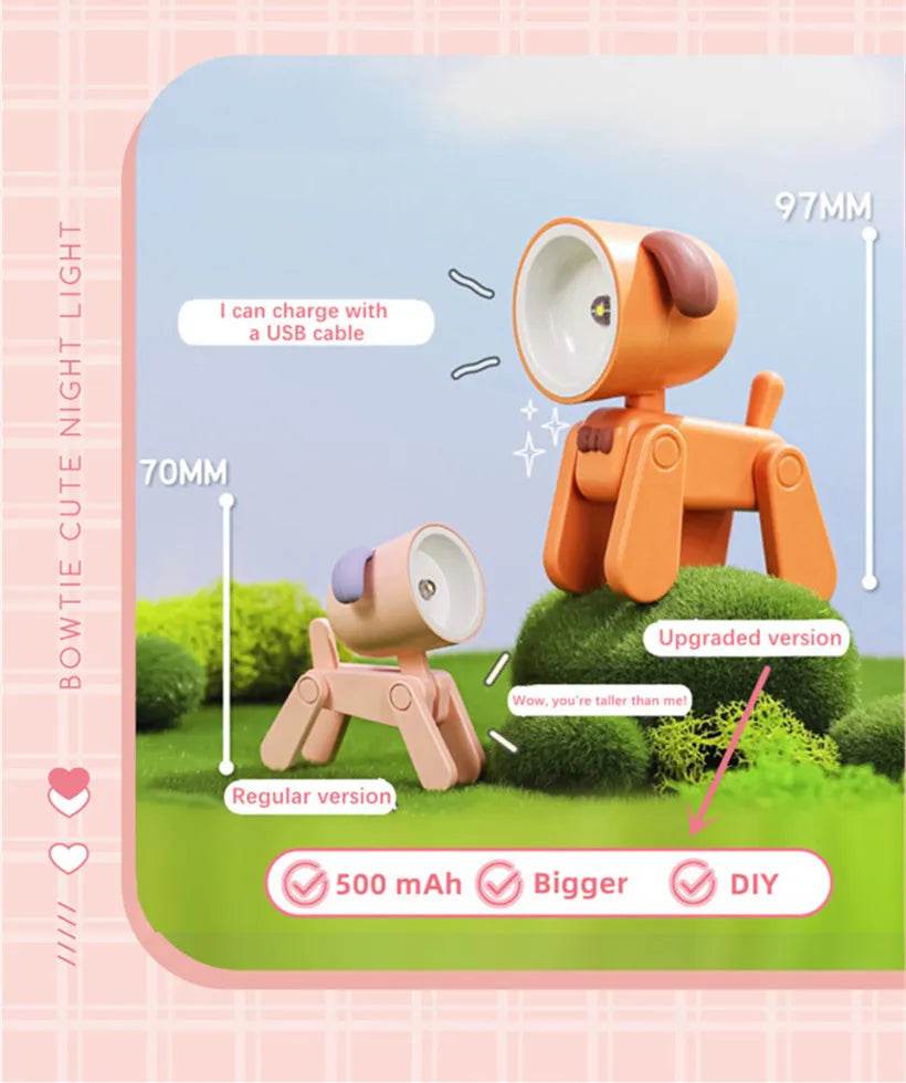 Petty Led : Mini veilleuse USB Rechargeable, lampe de Table, dessin animé, ornement de bureau, dortoir, chambre à coucher, lumière ambiante, cadeaux de vacances pour enfants, nouvelle collection - myledly