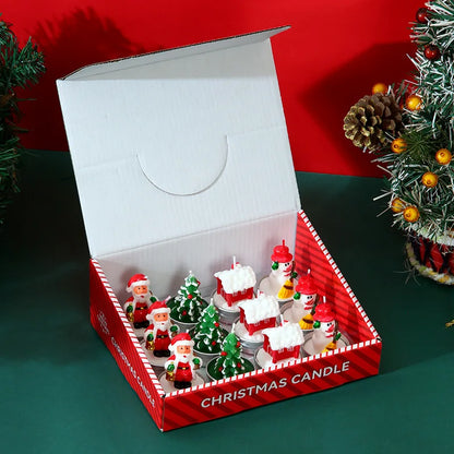Pack Bougies de Noël - Set de 12 Bougies de Noël