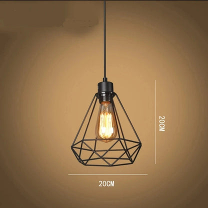Suspension Géométrique fer - luminaire nordique rétro industriel E27
