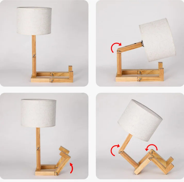 Lampe de bureau avec abat-jour en tissu 