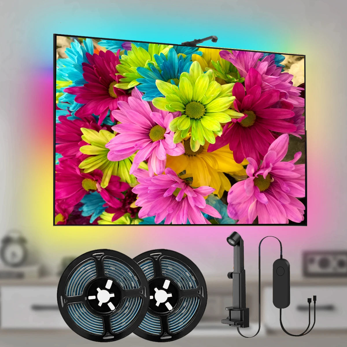 Rétroéclairage TV - Eclairage immersif et réalité augmentée