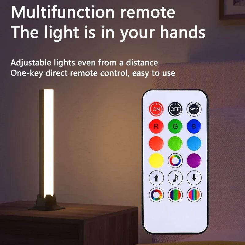 StickBar Led : RGB LED lampadaire de bureau barres lumineuses veilleuse musique rythme atmosphère lumières rétro-éclairage pour jeu TV salle décoration lampe - myledly