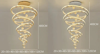 KRISTALLTREPPE Lustre cristal moderne escalier - Suspension duplex architecture luxe