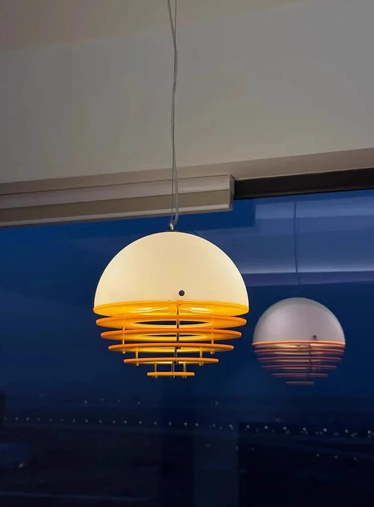 SONNE Suspension acrylique orange Bauhaus