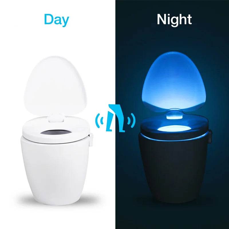 WC Led : ZK30 Smart PIR capteur de mouvement siège de toilette veilleuse 8/16 couleurs rétro-éclairage étanche pour cuvette de toilette lampe à LED WC lumière de toilette - myledly