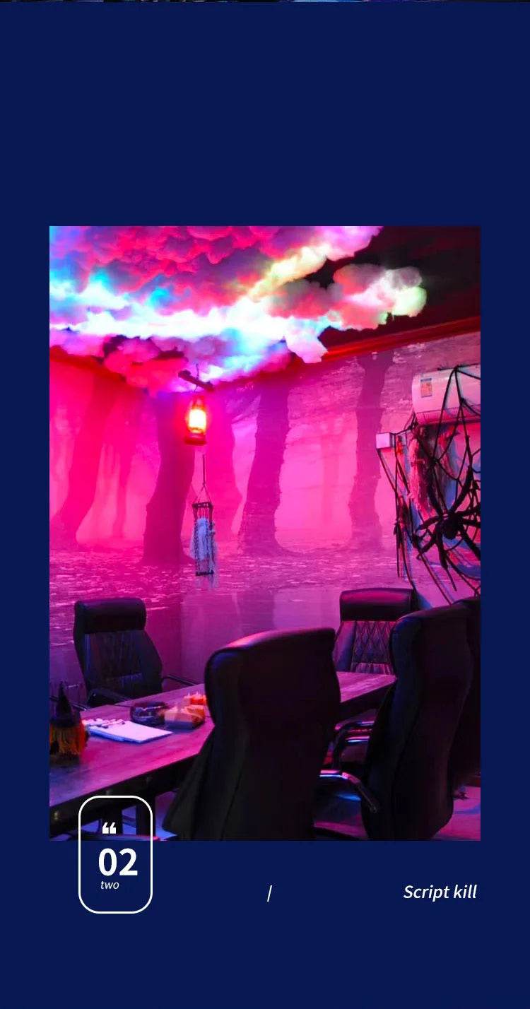 Kit Cloudy : Lampe Led en forme de nuage de tonnerre RGB, bande lumineuse créative en forme de nuage, pour salle de jeu, barre lumineuse murale, atmosphère, fête, Festival, décoration - myledly