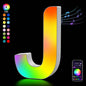 Fivemi Led : Veilleuses Led colorées avec 26 lettres de l'alphabet, application intelligente, bricolage, synchronisation de la musique, signe lumineux, salle de jeu, chambre à coucher, décor de Bar, cadeau - myledly