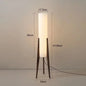 Lampadaire sculptural bois métal décoration professionnelle - couleur noyer 
