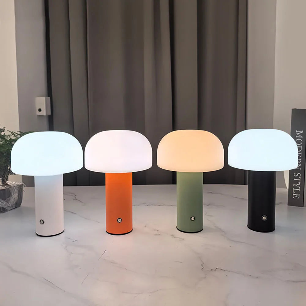  Lampe Pilzlicht champignon LED - lampe table rechargeable tactile 3 couleurs