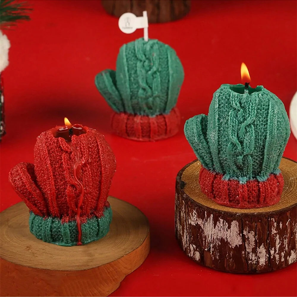 BOUGIE GANTS DE NOËL - Bougie Parfumée Cire de Soja