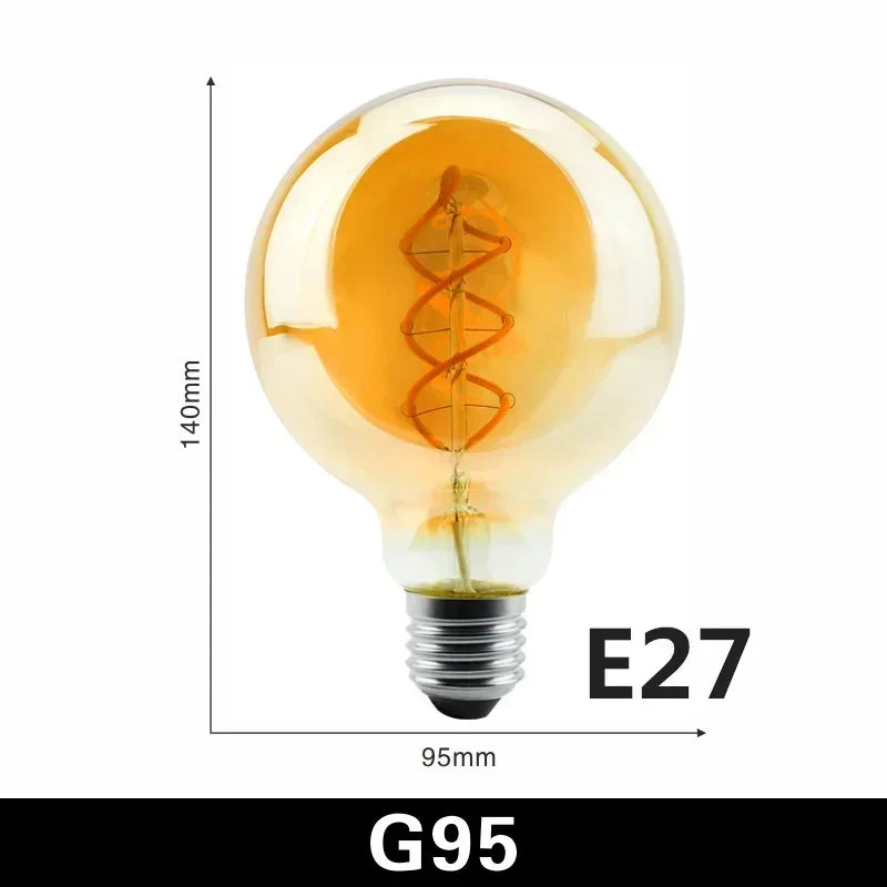 Ampoule Spiralglüh LED filament spirale - ampoule vintage rétro Edison