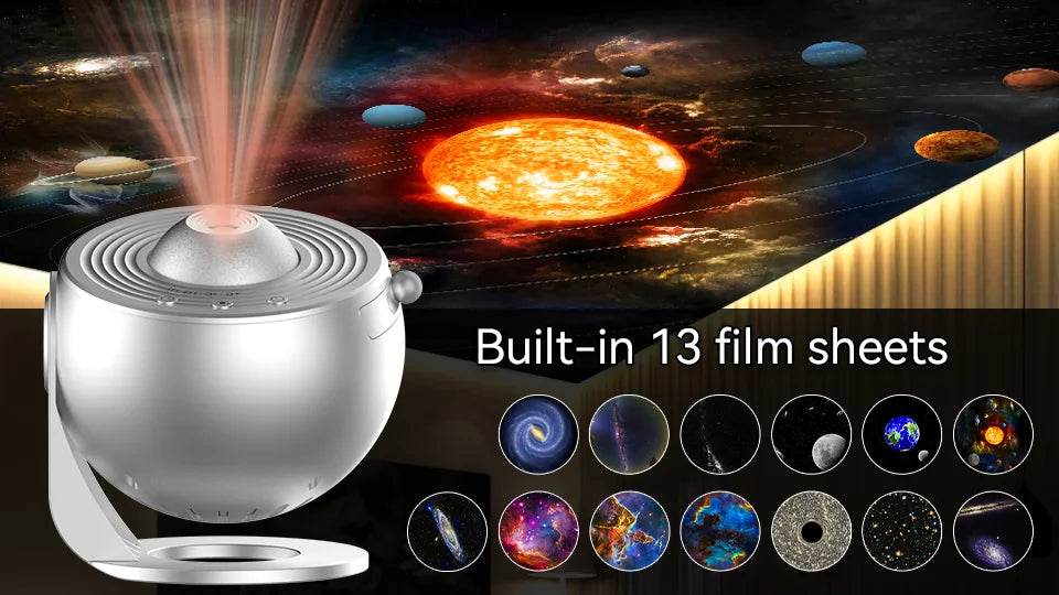 Cosmos projector : Veilleuse galaxie projecteur ciel étoilé projecteur 360 ° rotation planétarium lampe pour enfants chambre saint valentin cadeau mariage déco - myledly