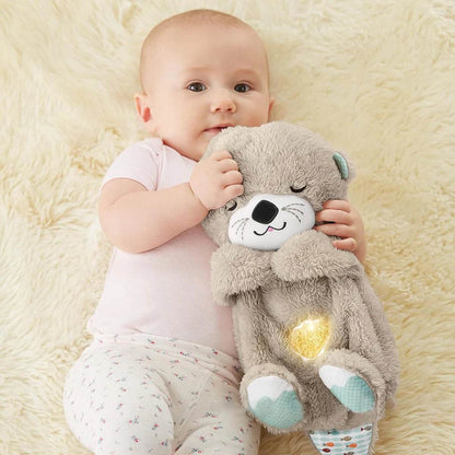 LumiOurs : Poupée en peluche pour bébé, ours respirant, nouveau-né, sommeil apaisant, compagnon de jeu, loutre, jouet pour enfants, musique, compagnon de sommeil, son et lumière, jouet cadeau - myledly