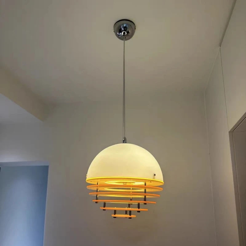 SONNE Suspension acrylique orange Bauhaus